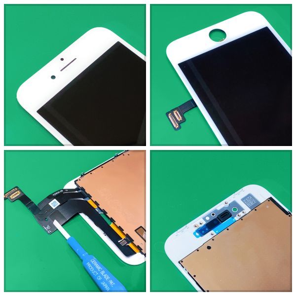 iPhone8 高品質液晶 フロントパネル 白 高品質AAA 互換品 LCD 業者 画面割れ 液晶 iphone 修理 ガラス割れ 交換 防水テープ タッチ_画像2