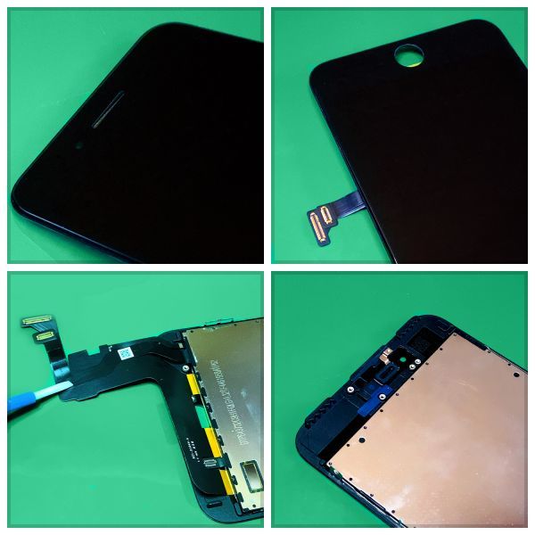 高品質液晶 iPhone7plus フロントパネル 黒 高品質AAA 互換品 LCD 業者 画面割れ 液晶 iphone 修理 ガラス割れ 交換 防水テープ_画像2