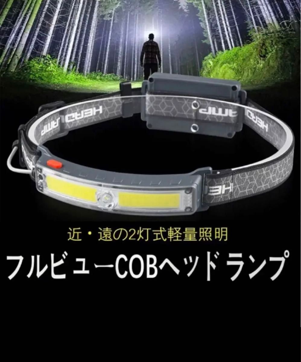 ヘッドライト LED usb-c充電式 アウトドア用【XPG+COB 高輝度】IP44防水 釣り 登山 作業 