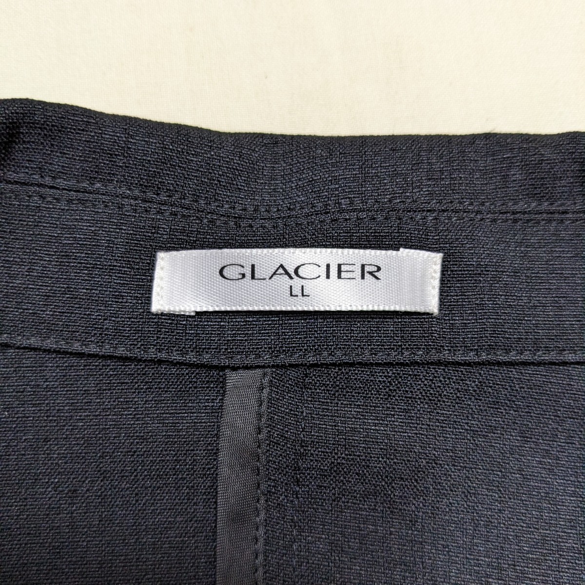 *FA123 GLACIER Gracia formal lady's LL XL 7 minute sleeve jacket tailored jacket black plain thin business ceremony 