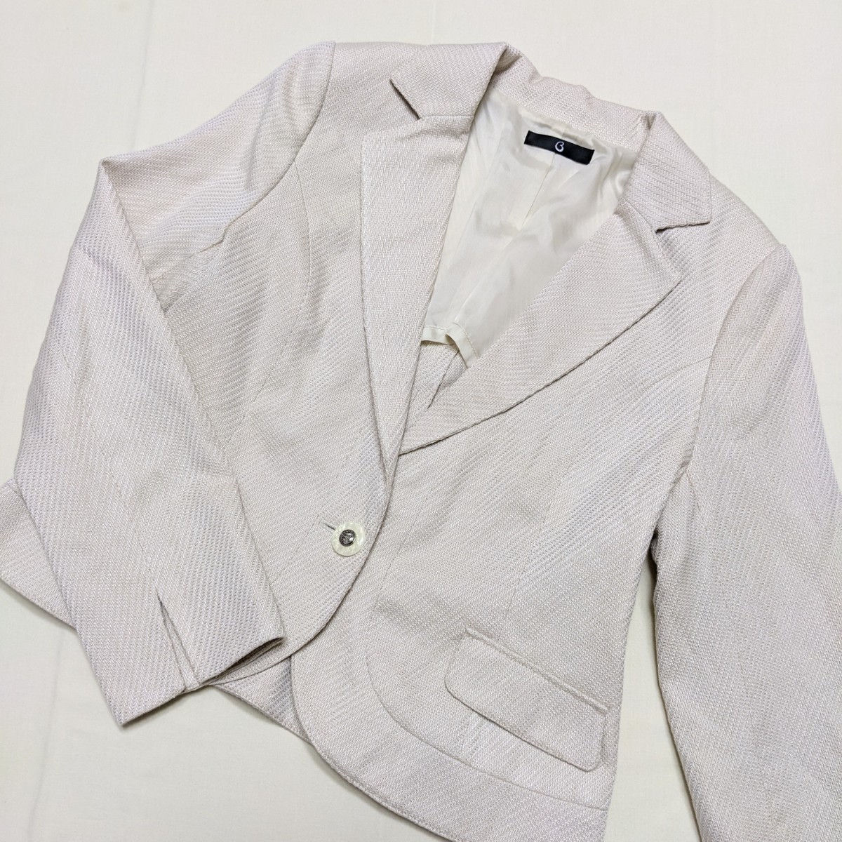 *FA174 bell mezzo n thousand .. formal lady's 13 number 13AR long sleeve jacket tailored jacket beige business ceremony 