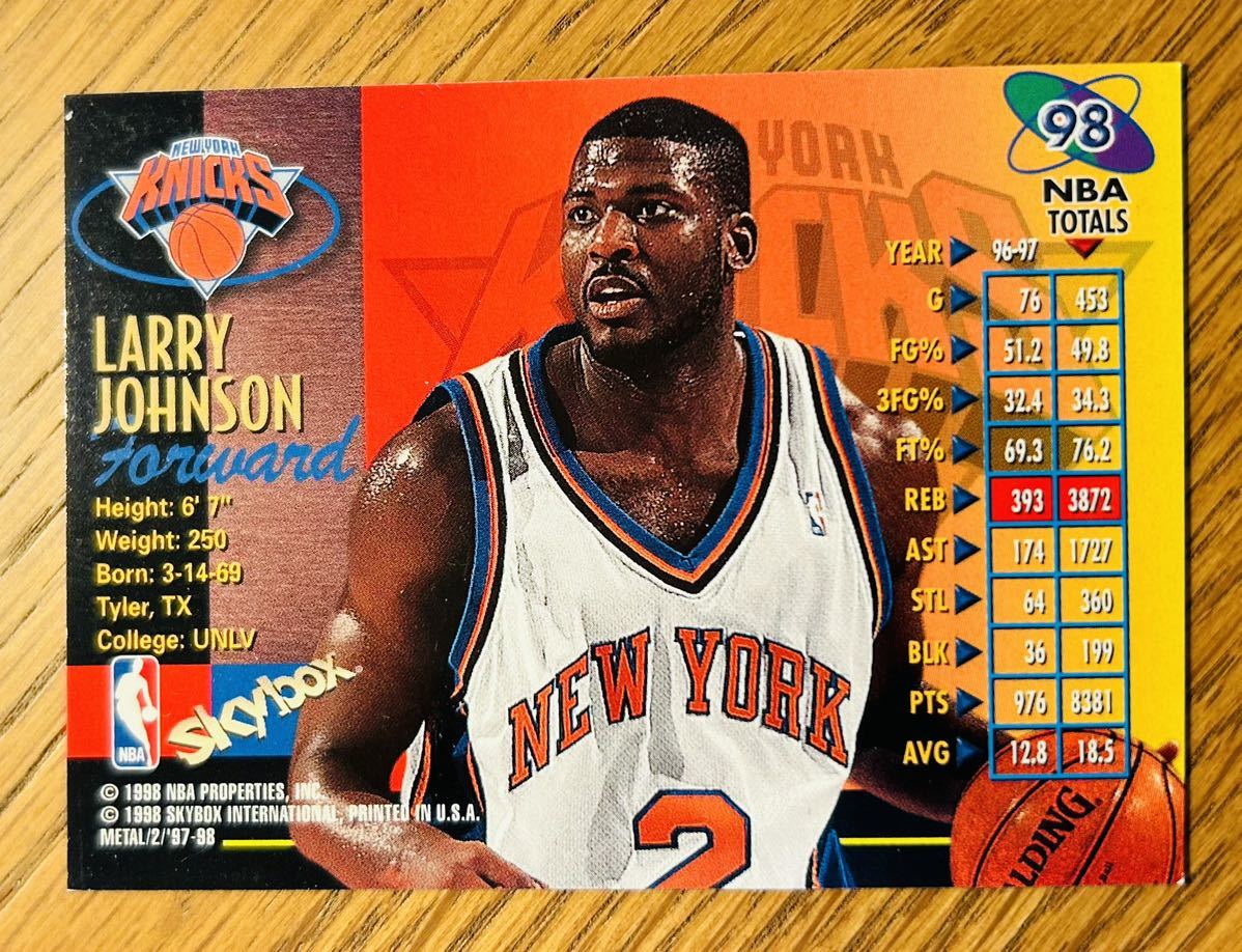 1997-98 Metal Universe Championship Larry Johnson #98_画像2