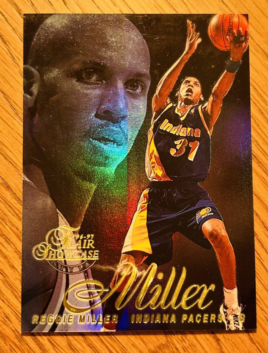 1997 Flair Showcase Style Pacers Holo Sec 1 Row 2 Reggie Miller Seat 18_画像1