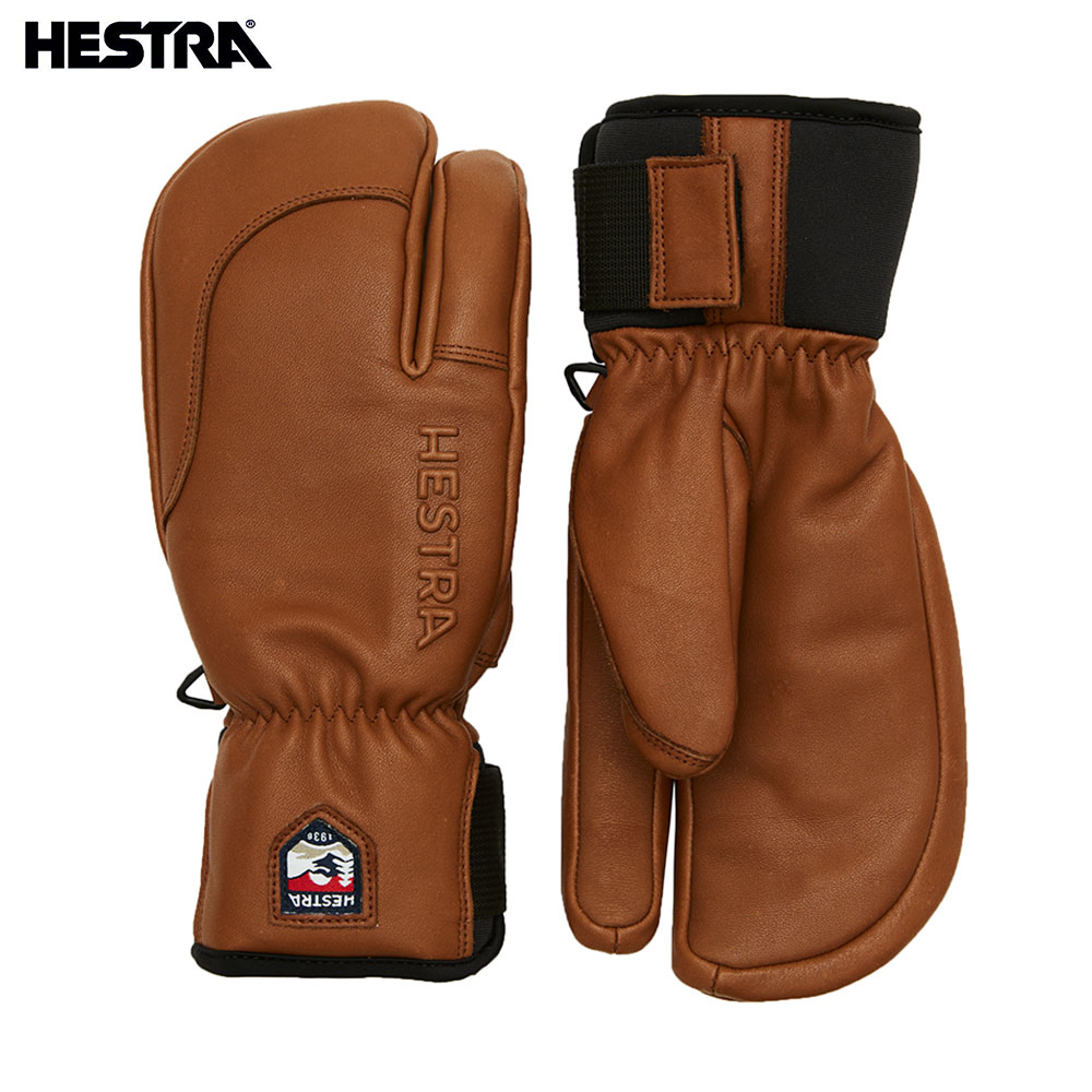 軽快なショートカフモデル【HESTRAヘストラ/33872 Topo 3-Finger(トポ スリーフィンガー)/750(Brown)/9サイズ】MTR