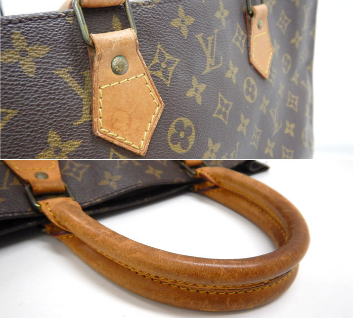 ルイヴィトン M51140 モノグラム サックプラ ハンドバッグ FB2802 LOUIS VUITTON ブラウン レザー トートバッグの画像6