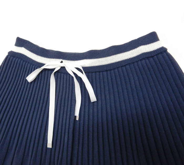 malamutemala mute slit pleated skirt FB2835 size F navy lady's 