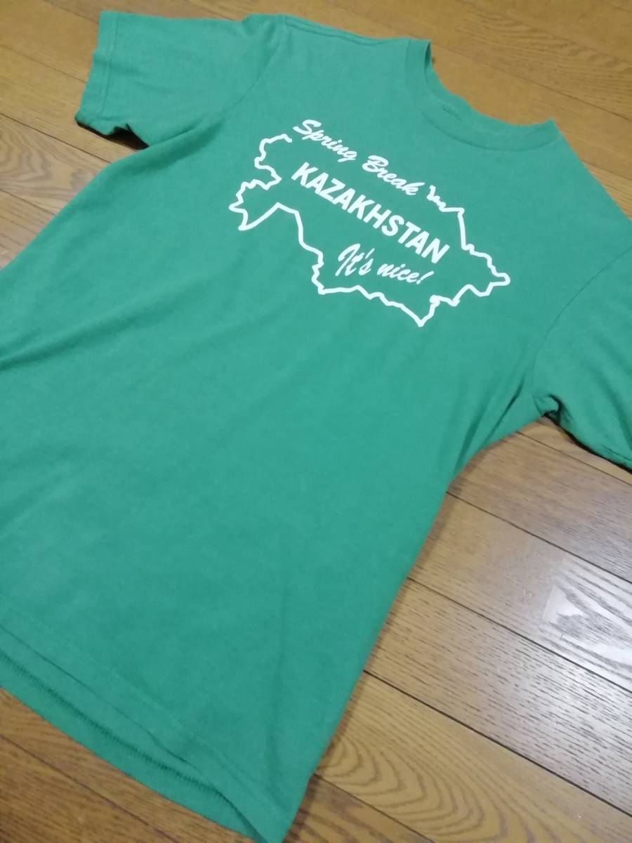 Kazakhstan(カザフスタン)珍しいロゴTシャツ！■Aeropostale■きれいな緑色！ (男性&女性)　サイズ M_画像2