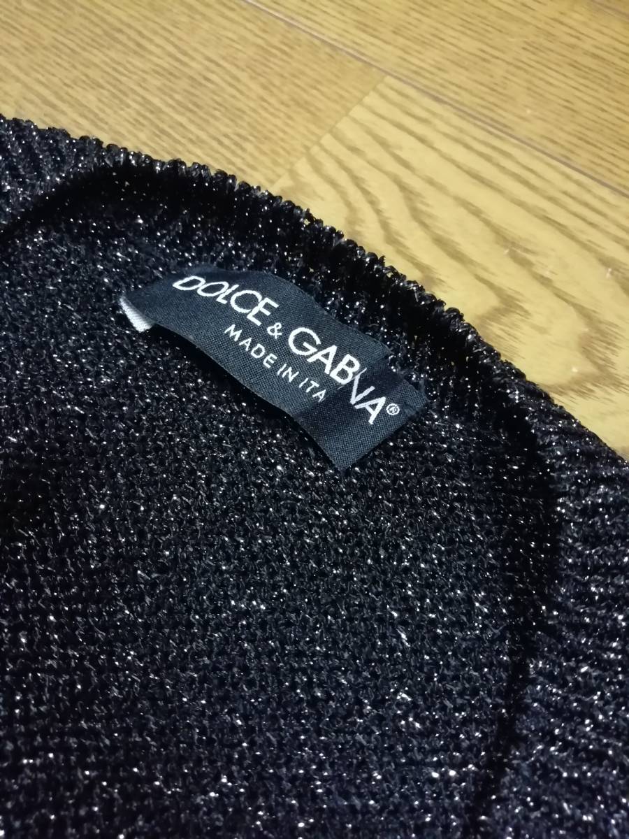  last price #D&G# silver lame black sweater very .. design! silver lame. brilliancy . gorgeous ..! 48 size * Dolce & Gabbana [DOLCE & GABBANA]