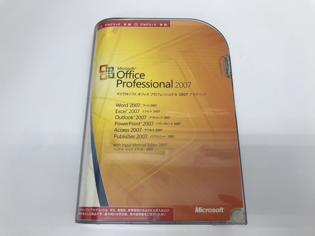 CC919 PC Microsoft Office Professional 2007 マイクロソフト オフィス プロフェッショナル アカデミック 【Windows】 529_画像1