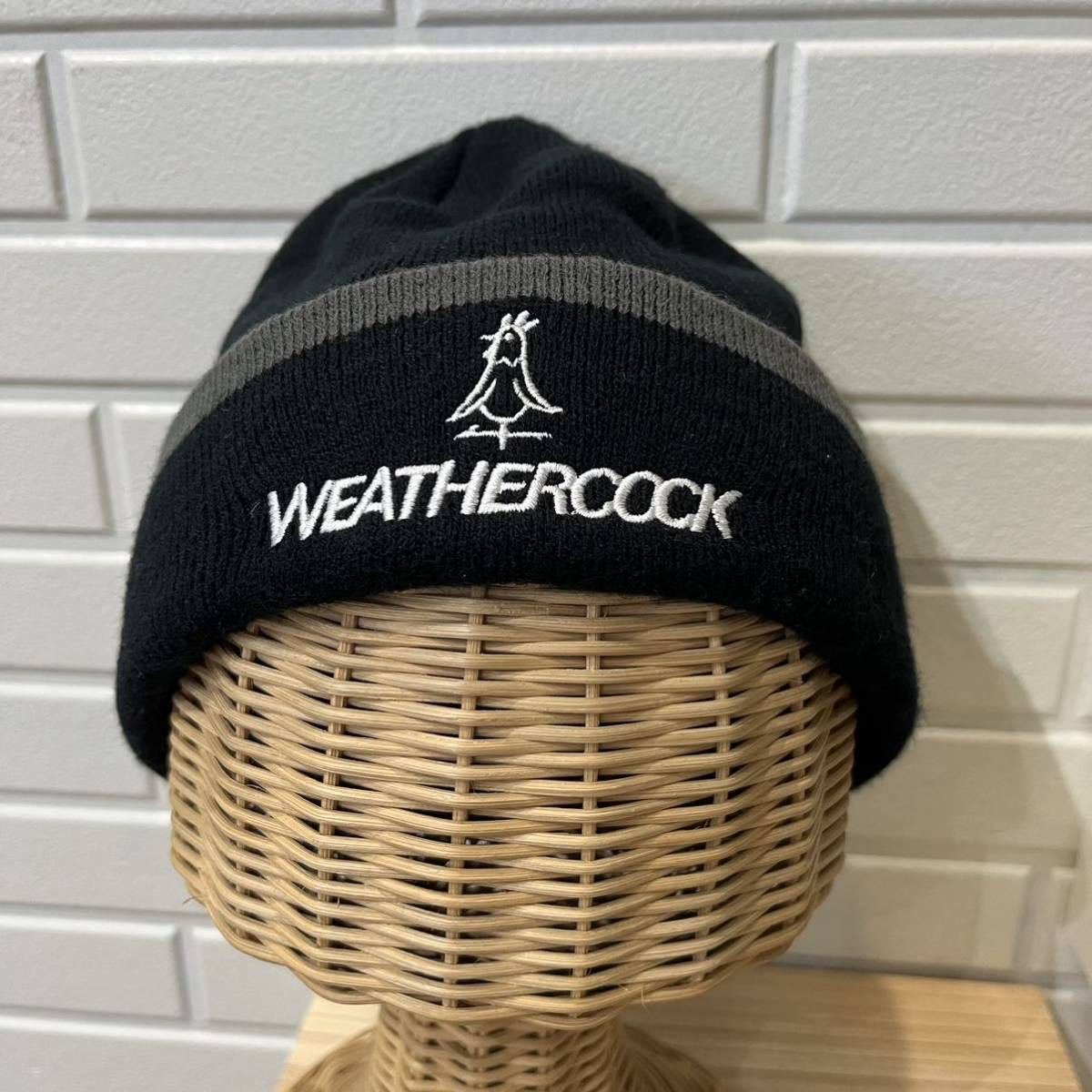 WEATHERCOCK ウェザーコック ニット帽 キャップ 帽子 ビーニー ワッチ 刺繍ロゴ ブラック 玉mc2441_画像2