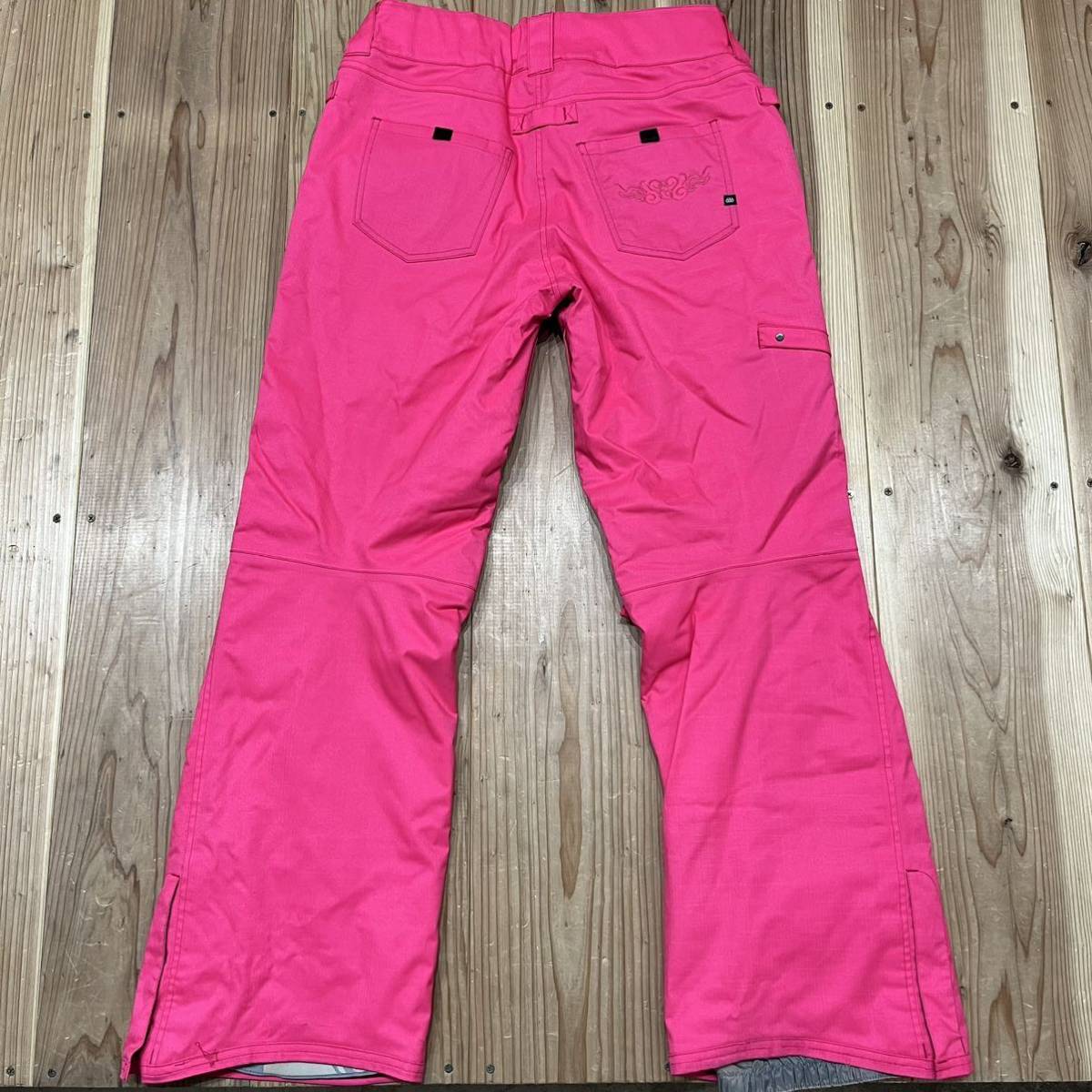 686 シックスエイトシックス スノーボードウェア パンツ スキーウェア pants ズボン women's レディース ピンク サイズL 玉mc2521_画像8