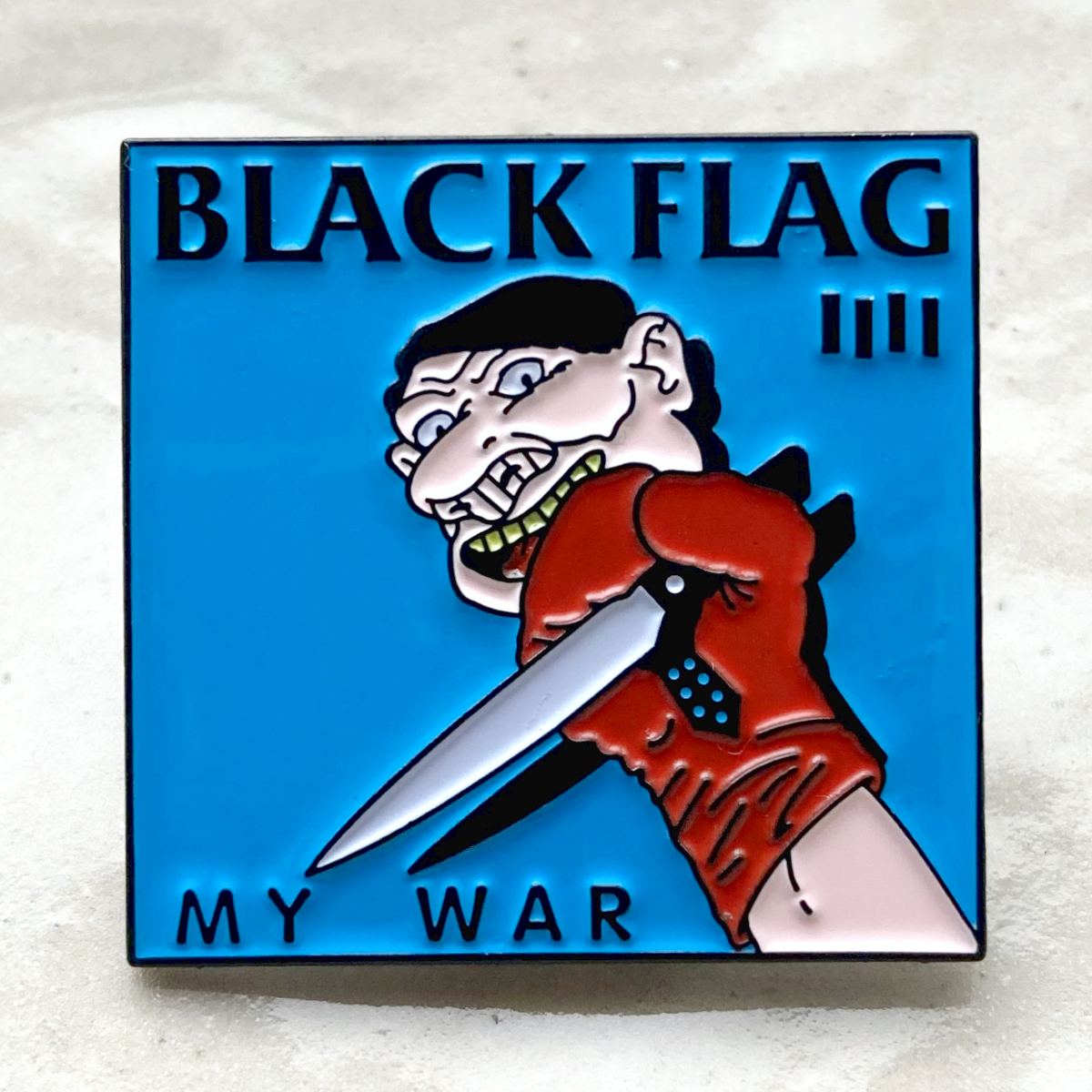 ブラック・フラッグ　Black Flag　MY WAR　アルバムジャケット　バンド◆ピンバッジ　ピンズ　バッチ　ブローチ◆音楽　パンク　ハードコア_画像1