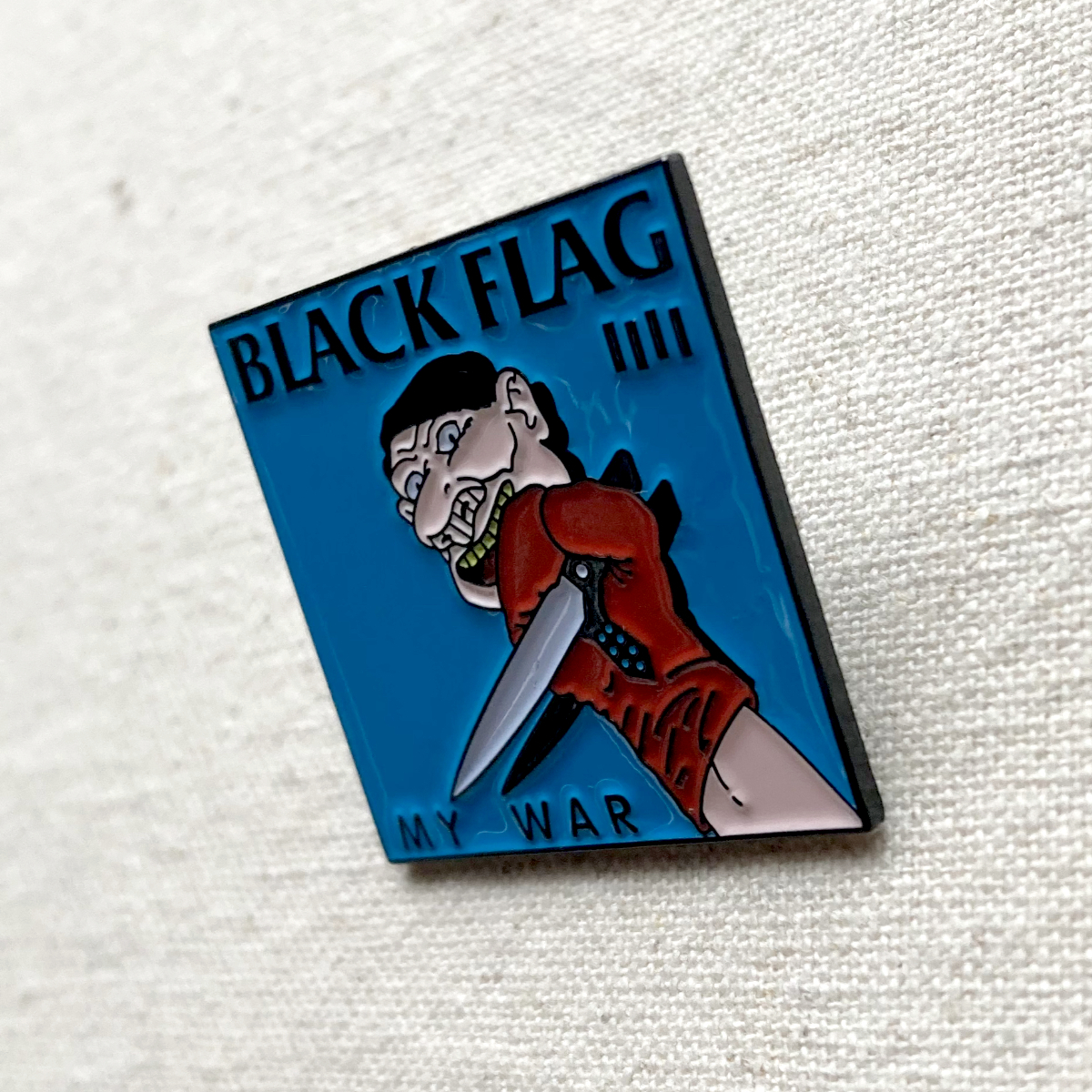 ブラック・フラッグ　Black Flag　MY WAR　アルバムジャケット　バンド◆ピンバッジ　ピンズ　バッチ　ブローチ◆音楽　パンク　ハードコア_画像3