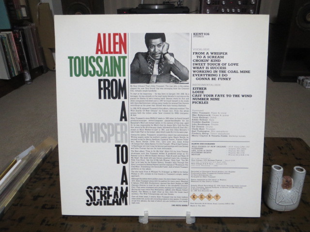 Allen Toussaint／From A Wisper To A Scream アラン・トゥーサン2ndに手を加えられたUK KENT編集盤！状態良好_画像2