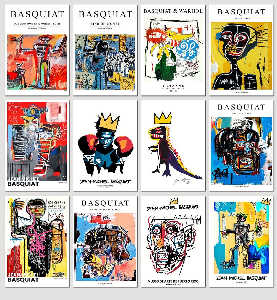 12枚セット ポストカード【 バスキア / Basquiat 】アート はがき -1_画像1