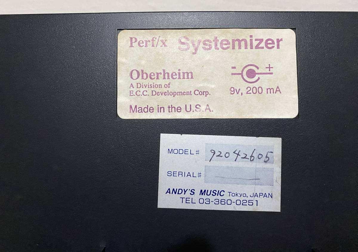 Oberheim Perf/x Systemizer　オーバーハイム / システマイザー MIDIプロセッサー_画像5