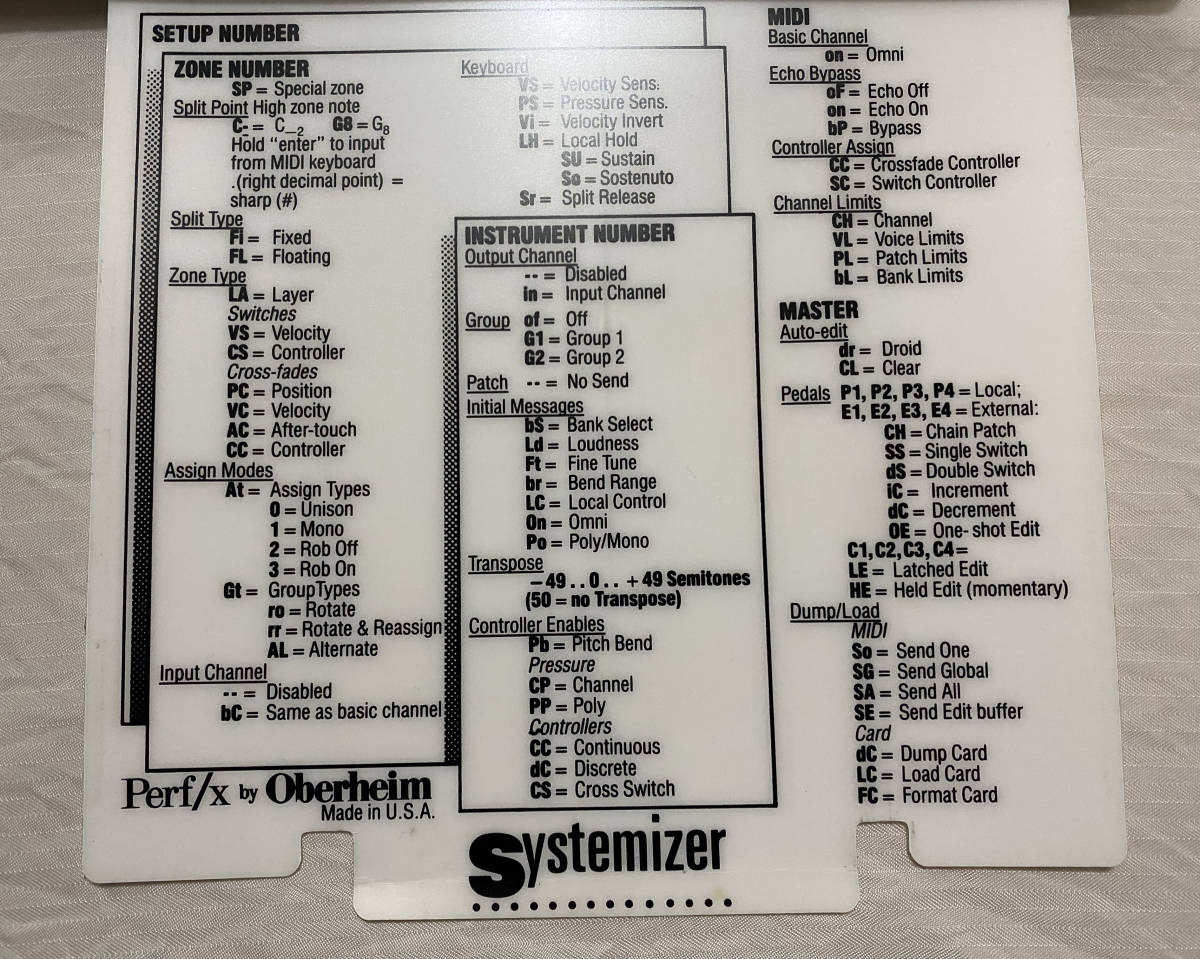 Oberheim Perf/x Systemizer　オーバーハイム / システマイザー MIDIプロセッサー_画像3