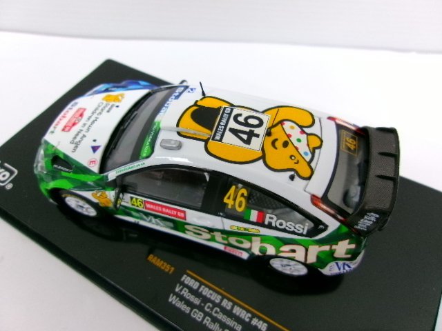 イクソ 1/43 フォード フォーカス RS WRC #46 ウェールズ GB ラリー 2008 V.ロッシ (6144-161)_画像6