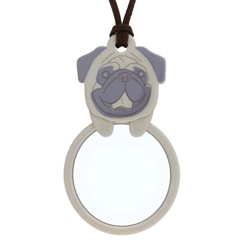 * Pug B/GY * magnifier pendant magnifier mobile necklace lady's magnifying glass lovely cat CAT.. cat Glasses Mother's Day Respect-for-the-Aged Day Holiday 