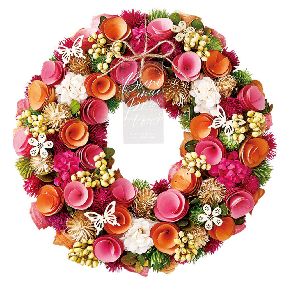 * Cheer full orange * natural lease L lease entranceway L size natural lease L flower arrangement artificial flower Mother's Day 
