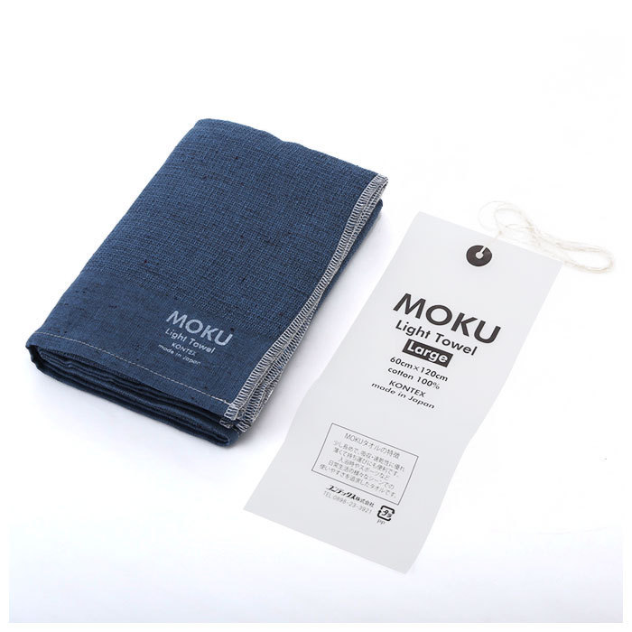 ☆ ネイビー moku バスタオル 通販 小さめ 大判 フェイス タオル ジム プール シャワー ひざ掛け 綿 コットン 60×120cm 吸水 速乾 超速乾_画像5