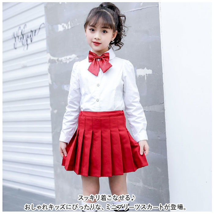 ☆ ブラック ☆ 110cm ☆ ミニプリーツスカート pmyminiskirt04 プリーツスカート ミニ 女の子 プリーツ スカート ミニスカート_画像4