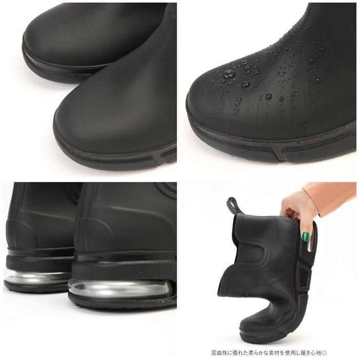 * black × red * 44(27cm) rain boots Short mail order men's slip prevention rain shoes boots rain shoes short . rubber soft waterproof sin