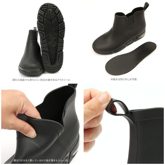 * black × red * 44(27cm) rain boots Short mail order men's slip prevention rain shoes boots rain shoes short . rubber soft waterproof sin