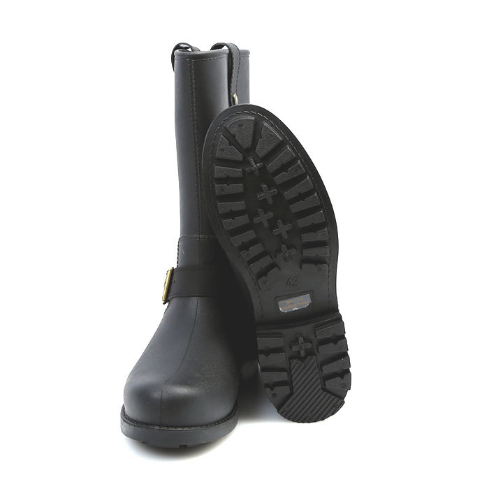 * black * 25.5cm rain boots men's mail order stylish Short engineer boots snow rain 2waypekos boots boots rain shoes b