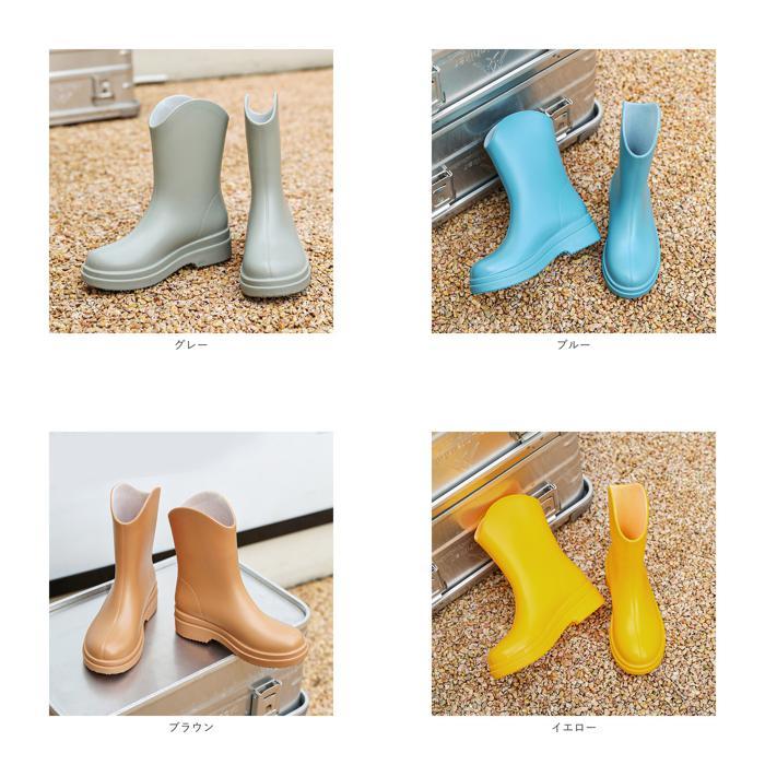* gray * 38(24cm) * rain boots middle pmyrainm006 rain boots Short lady's rain shoes boots rain boots 
