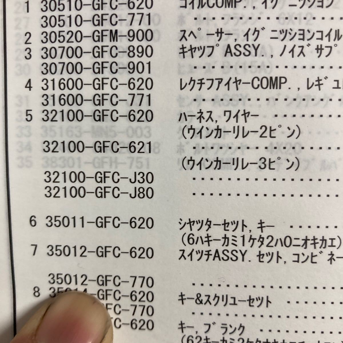 ホンダ　TODAY　トゥデイ　FI メインキー キーセット 　35012-GFC-770　キーシャッター無_画像10