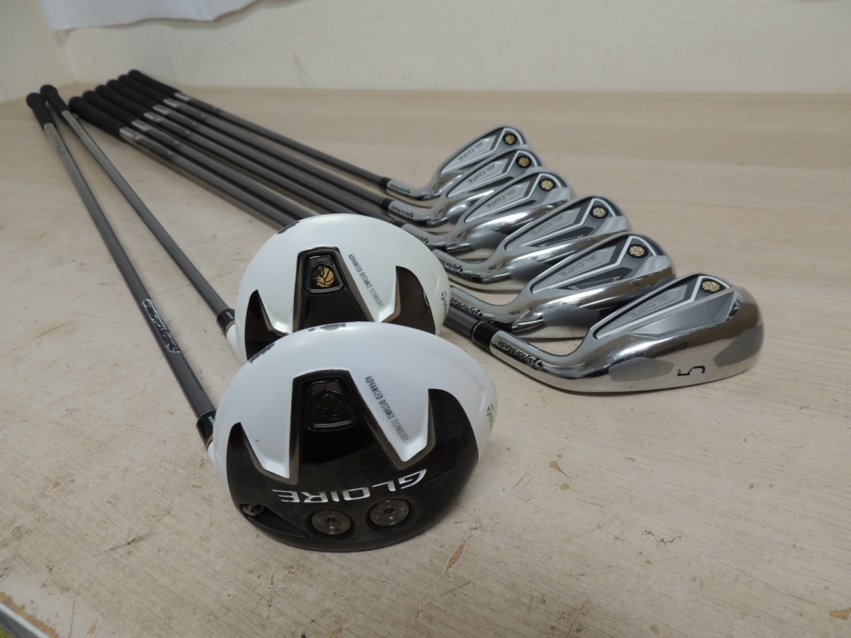 中古　TaylorMade テーラーメイド　GLOIRE グローレ　3W.5W.U5.6.7.8.9.PW　クラブ8本セット　ゴルフクラブ　管85_画像1