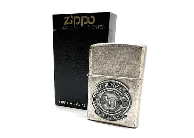 1* レア！未着火品！ 1913 1998年 CAMEL キャメル 85th Anniversary ８５周年 ZIPPO バレル メタル プレート メダル オイル タバコ