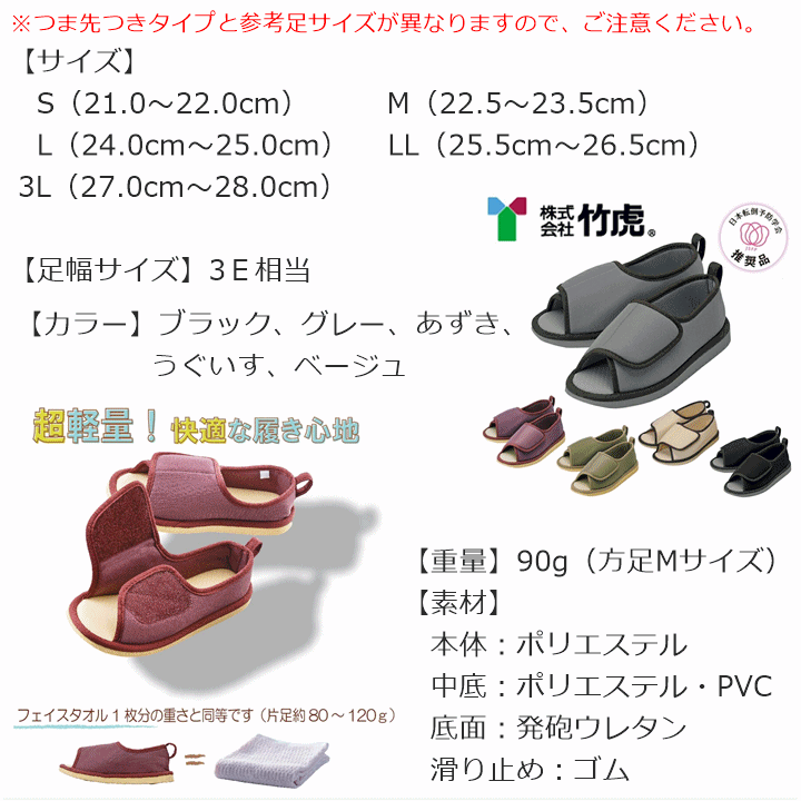 【平日15時まで即日出荷】転倒予防シューズ(つま先なし)3足セット【スリッパ 屋内 施設 かかとつき 上履き リハビリ 入院 介護靴 】_画像10