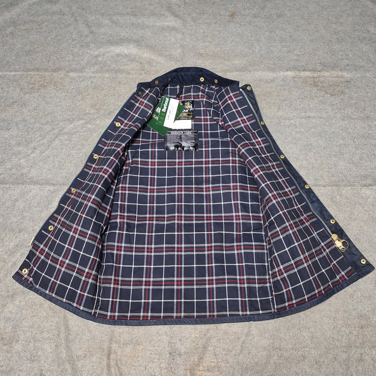 希少　ターコイズ　80s 　タグ付きデッドストック　 32　ネイビー　 バブアー 　ビューフォート　90s　 barbour　 beaufort　 ヴィンテージ_画像2