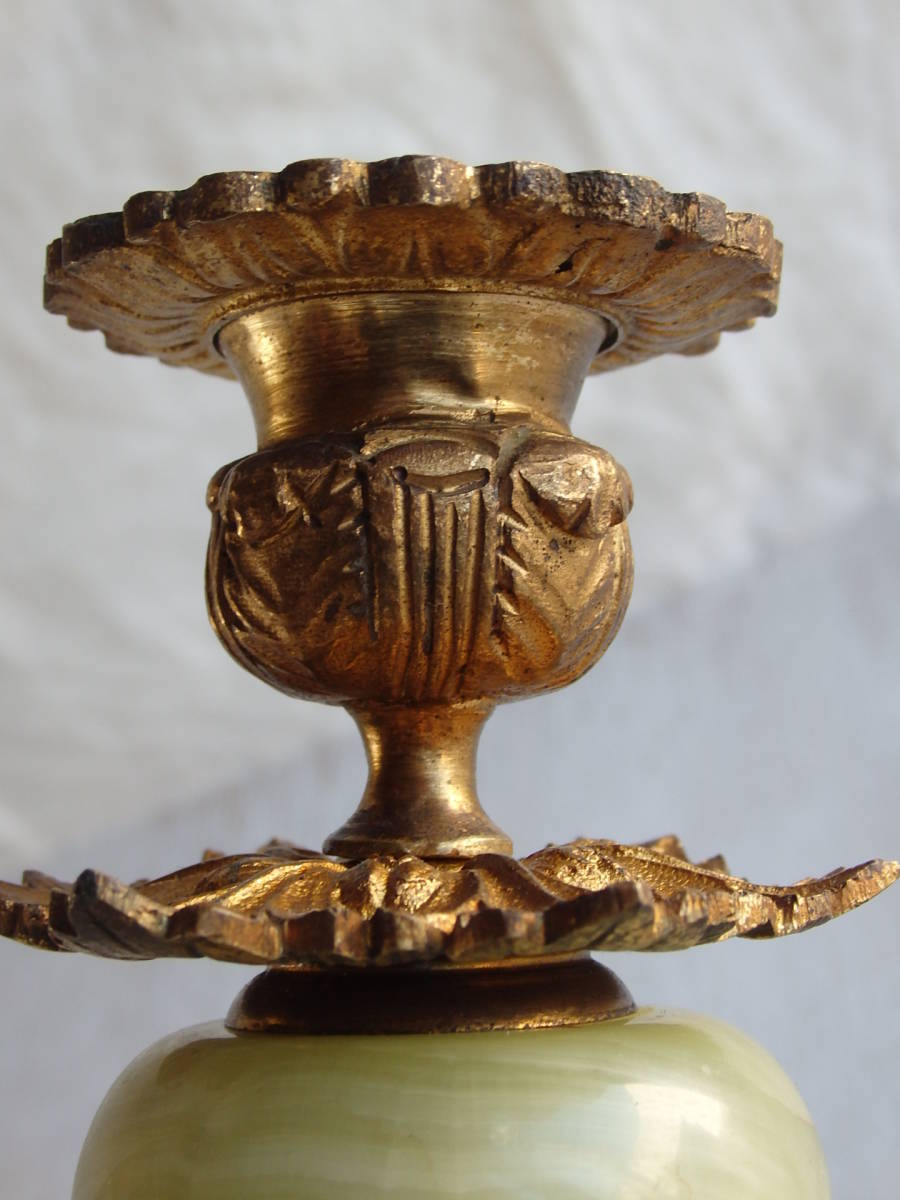 フランスアンティーク キャンドルスタンド　1880年 19世紀 ブロンズ 青銅 ホルダー 蝋燭立て 燭台 蚤の市 ブロカント ゴールド 素敵 古い _画像10