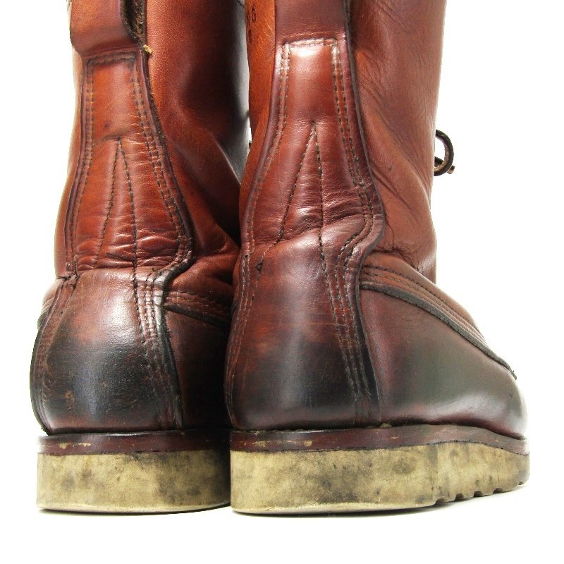 REDWING レッドウィング US6EE 24cm 877 アイリッシュセッター 白四角犬タグ 85年製 モックトゥ スクエアステッチ 茶 10006450_画像3