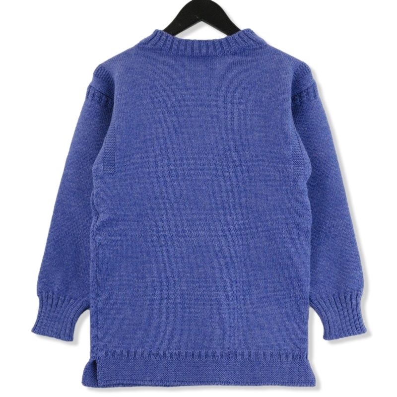 未使用 GUERNSEY WOOLLENS ガンジーウーレンズ セーター GUERNSEY SWEATER ニット ウール 英国製 パープル LIGHT PURPLE 34 70015441_画像2