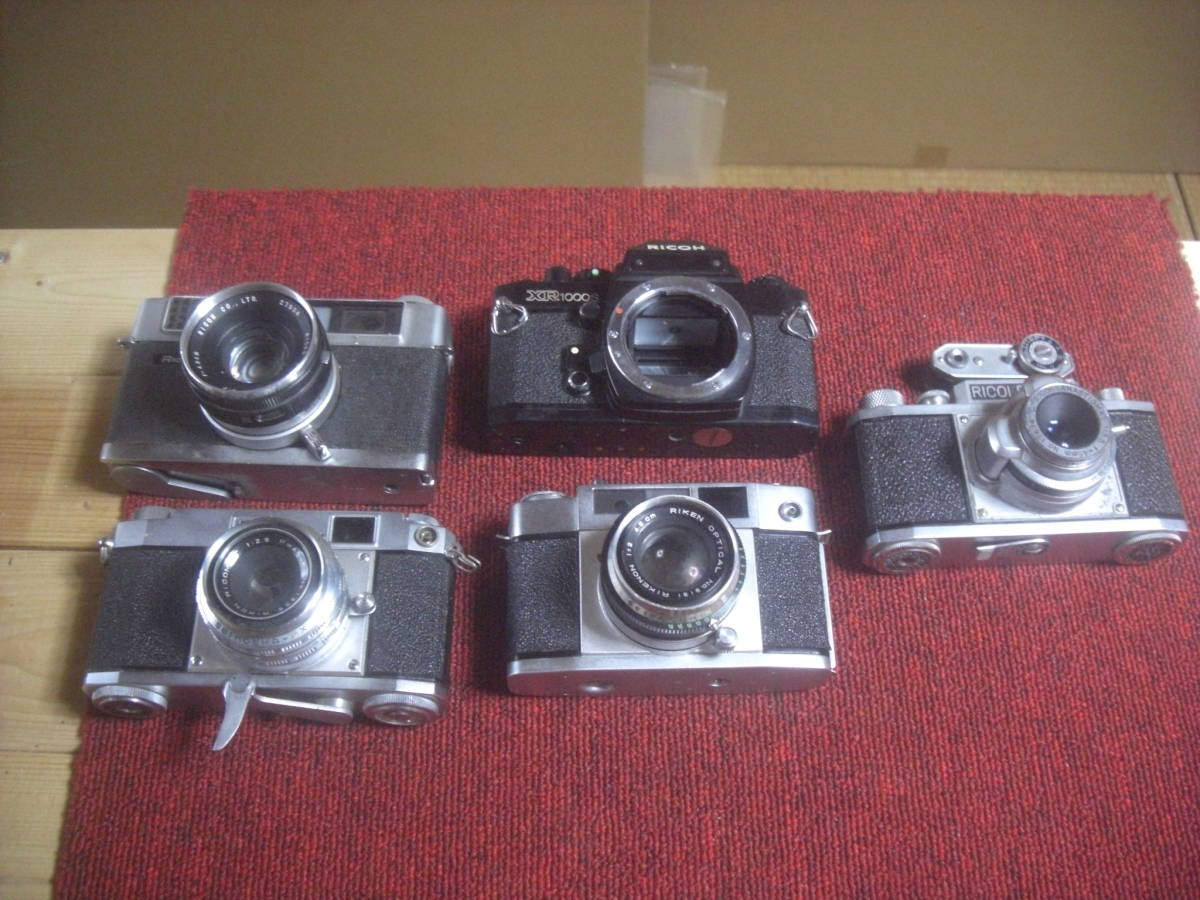 クラッシックカメラ 　リコー　リコレット　リコーマックス　リコー35　XR1000S　各種　合計5台　レンズ無し含む　ジャンク　bb18_画像1
