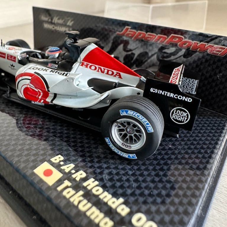 【A0238-12】『1/43 ミニチャンプス ジャパンパワー BAR HONDA 007 Takuma Sato ♯4 佐藤琢磨』 モデルミニカー レーシングカー（同梱可）_画像6