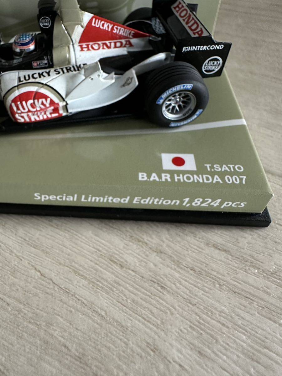 【A0231-6】 『ミニチャンプス PMA 1/43 ミシュラン別注 限定 Honda B.A.R 007 #4 佐藤 琢磨』 モデルミニカー レーシングカー（同梱可）_画像5