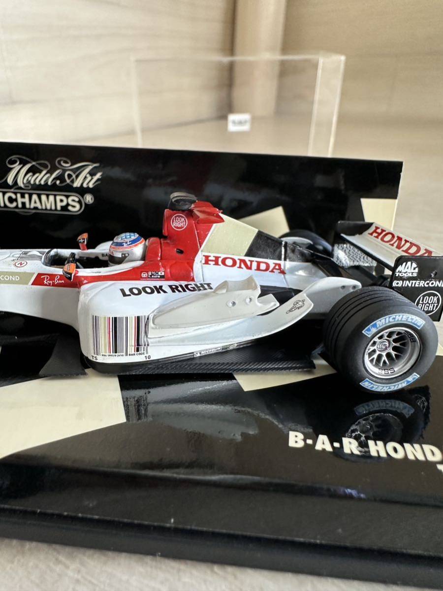 【A0238-3】『1/43 ミニチャンプス BAR HONDA 006 T. SATO 佐藤琢磨 ♯10』 モデルミニカー レーシングカー（同梱可）_画像6