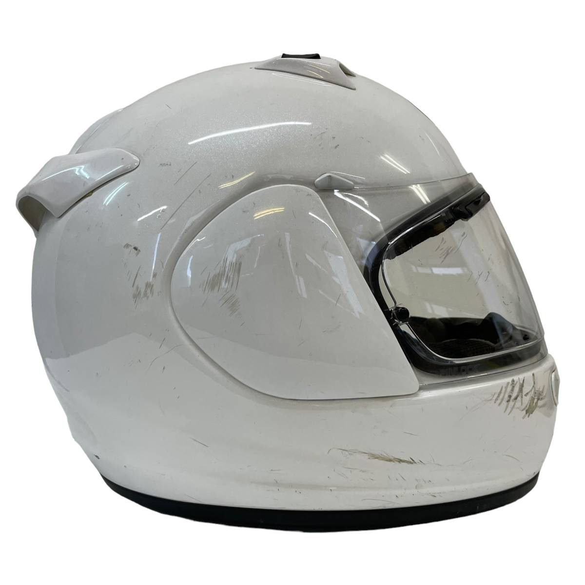【即決】 Arai アライ QUANTUM-J クアンタムJ フルフェイスヘルメット 　白系　ホワイト系　Mサイズ　5953-100_画像5