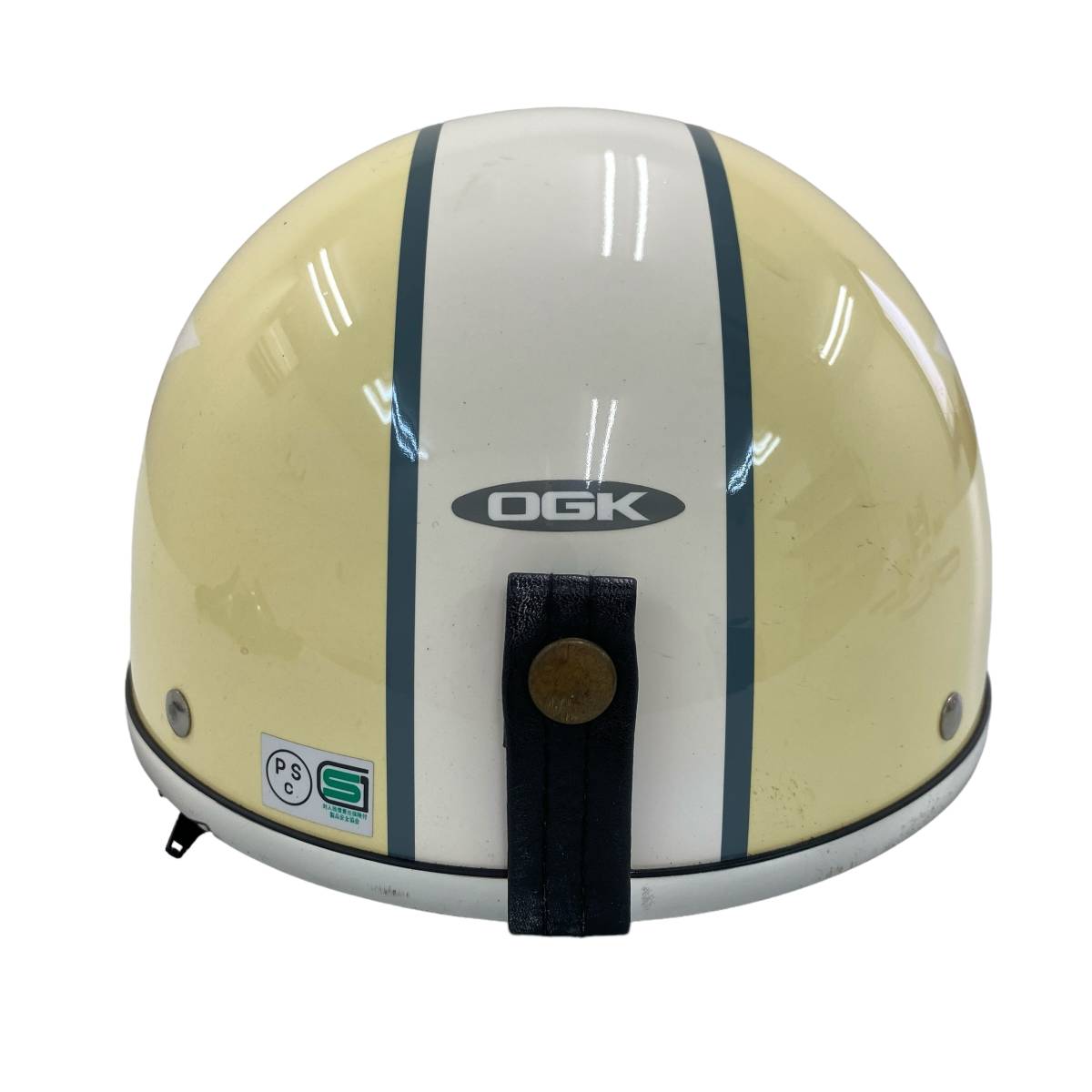 【即決】 OGK kabuto iOCA-C21 半キャップ　ヘルメット　57-59㎝ イエロー系 ホワイト系 6348-80_画像4