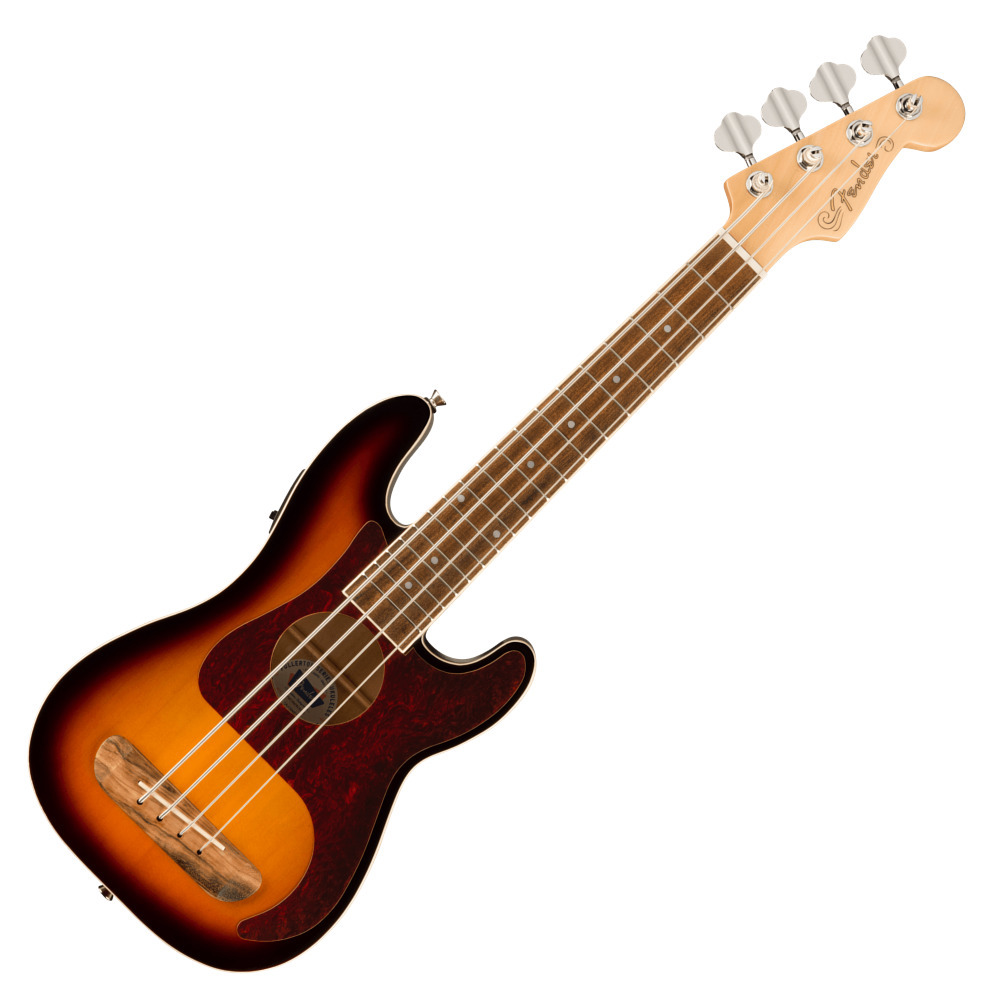 Fender フェンダー Fullerton Precision Bass Uke Walnut Fingerboard べっ甲柄 Pickguard 3-Color Sunburst エレクトリックベースウクレレの画像1