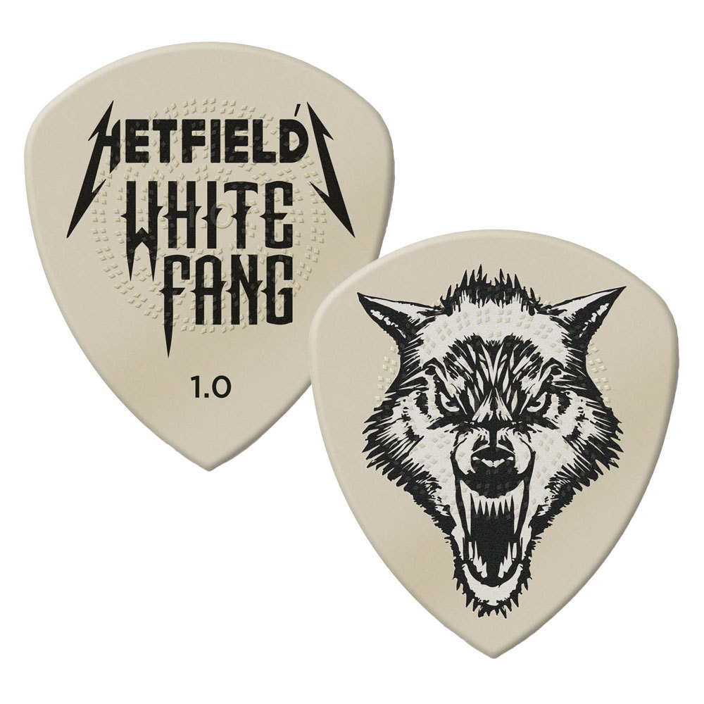 JIM DUNLOP PH122 1.0mm Hetfield\'S White Fang Custom Flow Pick guitar pick ×12 sheets 