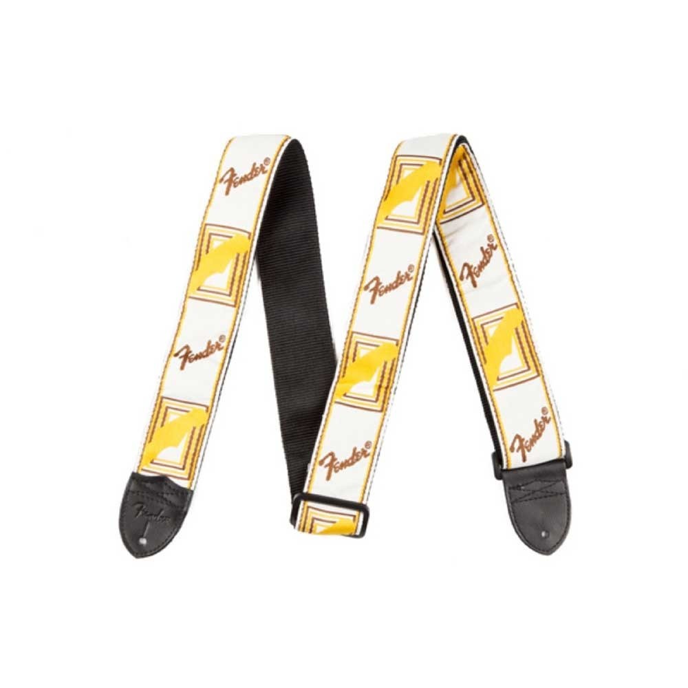 フェンダー Fender 2 Monogrammed Strap White/Brown/Yellow ギターストラップの画像1