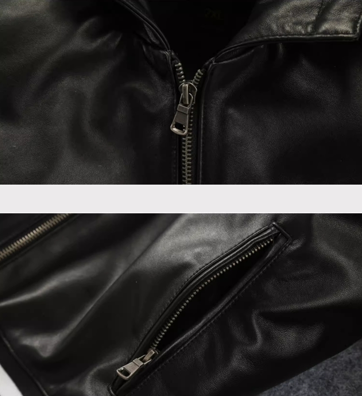 人気美品 ◆ ライダース ライダースジャケット スタジャン 本革 羊革 メンズ用 紳士用 コート 黒 ジャケット い サイズ選択S ～4XL _画像5