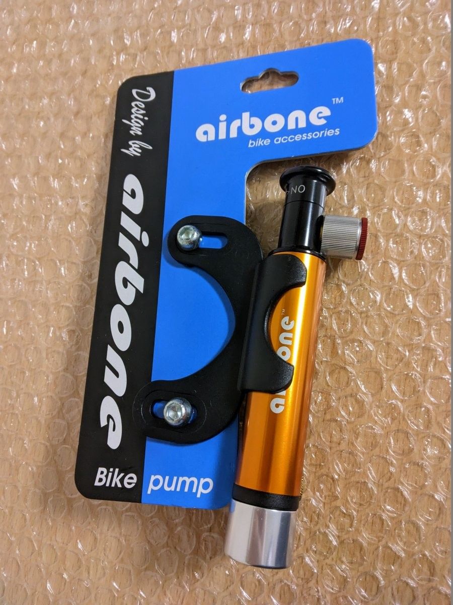 airbone(エアボーン) CO2インフレーター付きミニポンプ　オレンジ 