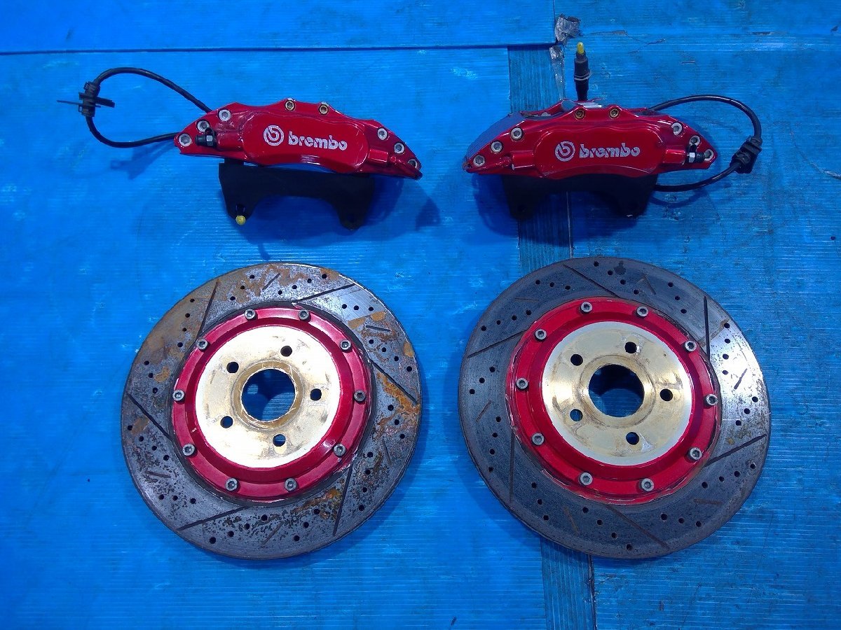  Wish ANE11W brake caliper, rotor set ENDLESS Brembo manner custom has painted drilled slit rotor against direction 6pot caliper 